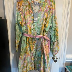 ANTONIO MELANI Multicolor Swirl Dress NWT